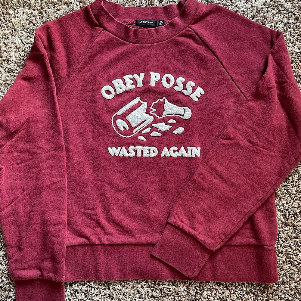 Obey Varsity Letter Patch Sweatshirt